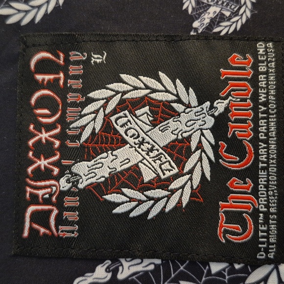 Dixxon Flannel Co. "The Candle" Short Sleeve Button Up Party Shirt - Black Rare - Picture 8 of 8